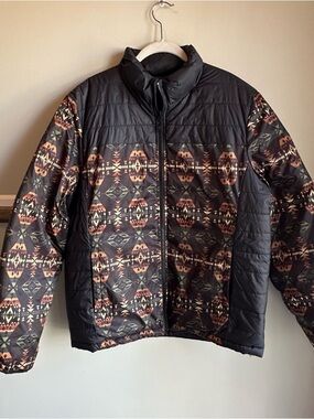 Pendleton Genesee Black Aztec Reversible Down Jacket​